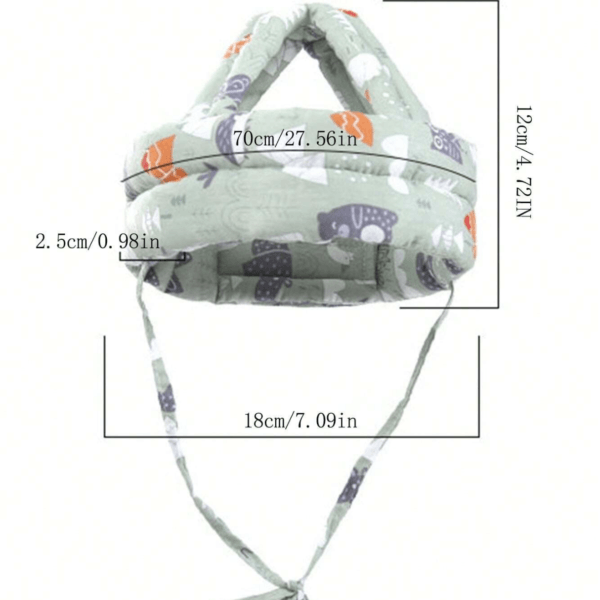 Casco de Seguridad para Bebés - Protección Total y Comodidad, verde